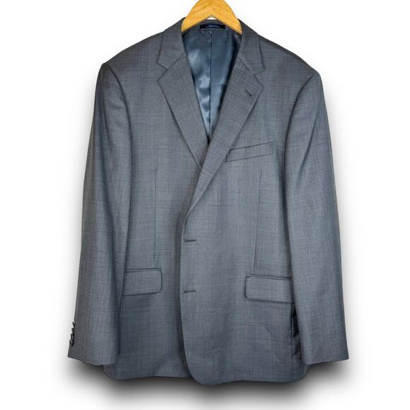 Joseph Abboud Mens 100% Wool Suit Jacket Coat Blazer Gray Made in USA Size 46R - Picture 2 of 11